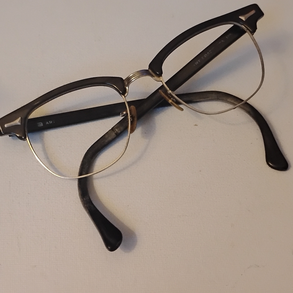 Vintage Art craft Black Unisex Eyeglass Frame